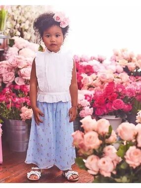 NWT Janie and Jack Crochet Ruffle Sleeve Top